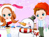 Lovely Kids and Snowman Dress Up Game