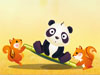Panda Funny Jump